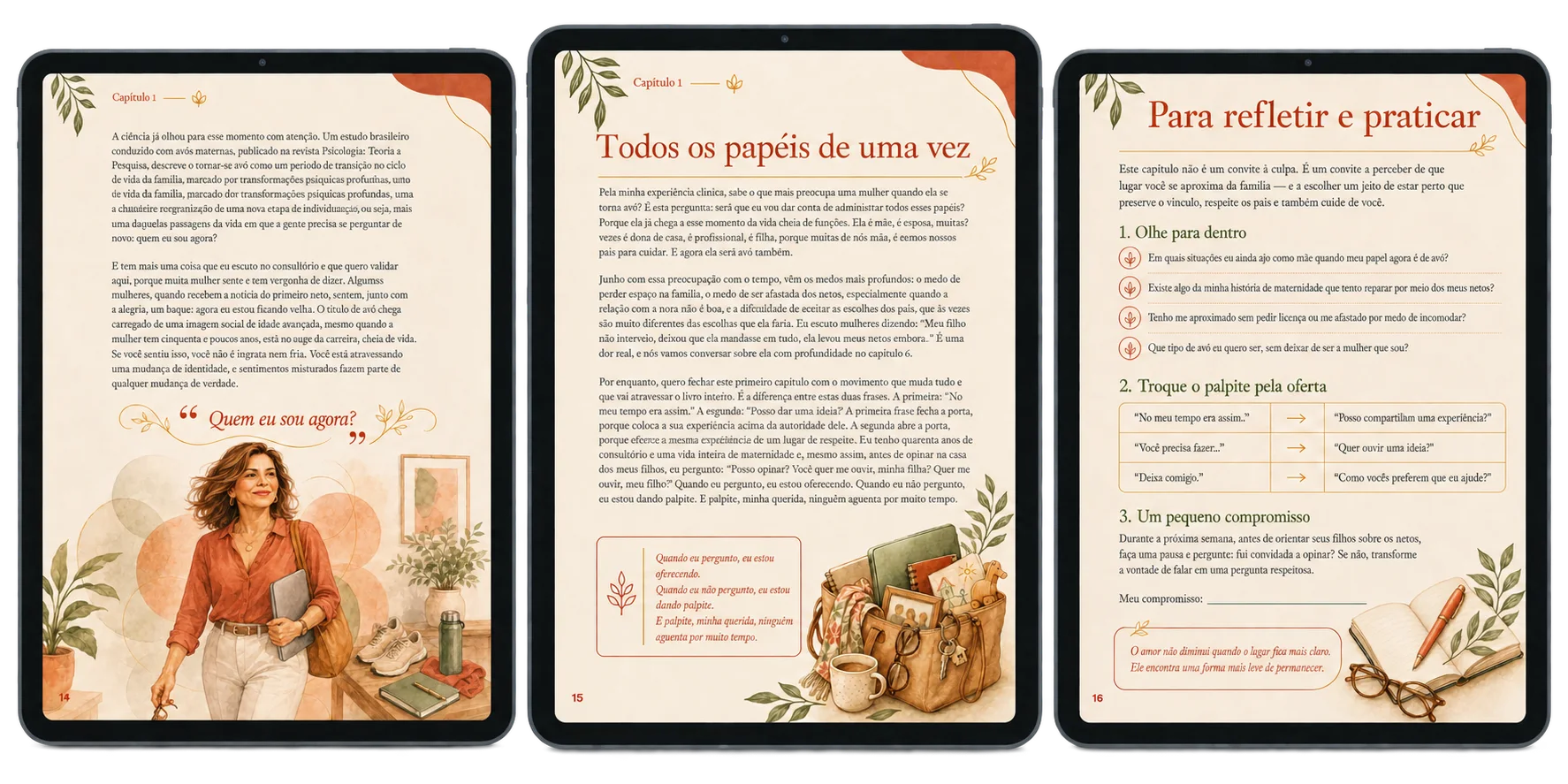 Páginas internas do livro digital A Arte de Ser Avó